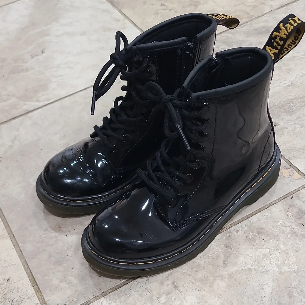 Dr. Martens Shiny Black Combat Boots